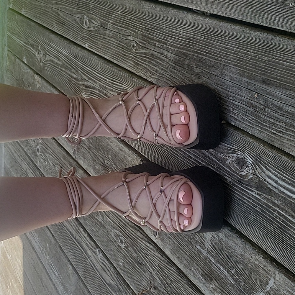 Free People Georgie Wrap Wedge Sandal